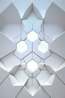 White Geometry Texture 3D Modern Background photo