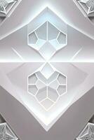 White Geometry Texture 3D Modern Background photo