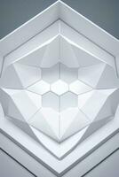 White Geometry Texture 3D Modern Background photo