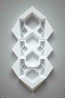 White Geometry Texture 3D Modern Background photo