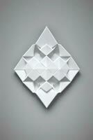 White Geometry Texture 3D Modern Background photo