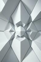 White Geometry Texture 3D Modern Background photo