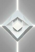 White Geometry Texture 3D Modern Background photo