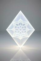 White Geometry Texture 3D Modern Background photo