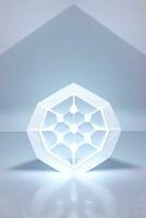 White Geometry Texture 3D Modern Background photo