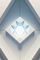 White Geometry Texture 3D Modern Background photo