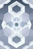 White Geometry Texture 3D Modern Background photo