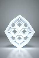 White Geometry Texture 3D Modern Background photo