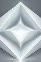 White Geometry Texture 3D Modern Background photo