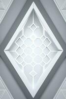 White Geometry Texture 3D Modern Background photo