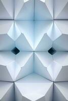 White Geometry Texture 3D Modern Background photo