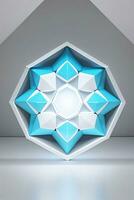 White Geometry Texture 3D Modern Background photo
