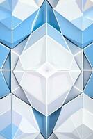 White Geometry Texture 3D Modern Background photo