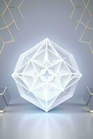 White Geometry Texture 3D Modern Background photo