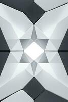 White Geometry Texture 3D Modern Background photo