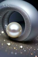 Macro Shot Of the Pearls Background Wallpaper photo