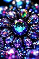 Rainbow Gem Close up Macro Shot Photo Texture Background Wallpaper