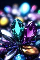 Rainbow Gem Close up Macro Shot Photo Texture Background Wallpaper