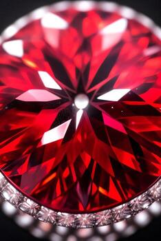 Ruby Crystal Close up Macro Shot Photo Texture Background Wallpaper