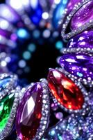 Rainbow Gem Close up Macro Shot Photo Texture Background Wallpaper