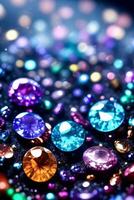 Rainbow Gem Close up Macro Shot Photo Texture Background Wallpaper