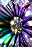 Rainbow Gem Close up Macro Shot Photo Texture Background Wallpaper