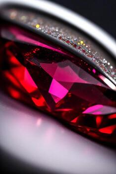 Ruby Crystal Close up Macro Shot Photo Texture Background Wallpaper