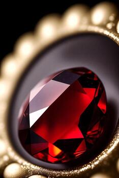 Ruby Crystal Close up Macro Shot Photo Texture Background Wallpaper