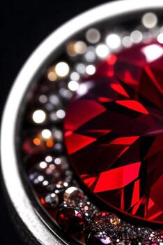 Ruby Crystal Close up Macro Shot Photo Texture Background Wallpaper