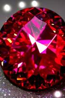 Ruby Crystal Close up Macro Shot Photo Texture Background Wallpaper