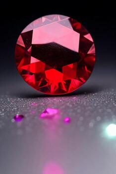 Ruby Crystal Close up Macro Shot Photo Texture Background Wallpaper