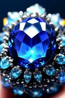 Sapphire Macro Shot Photo Background