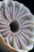 Macro Shot of the Seashell Mackground Wallpaper photo