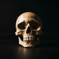 The Skull on the Black Background photo