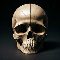 The Skull on the Black Background photo