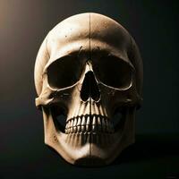 The Skull on the Black Background photo