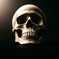 The Skull on the Black Background photo