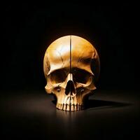 The Skull on the Black Background photo