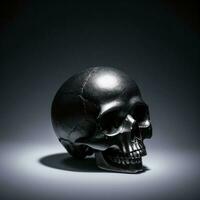 The Skull on the Black Background photo