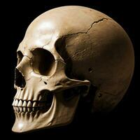 The Skull on the Black Background photo