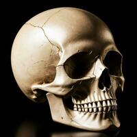 The Skull on the Black Background photo