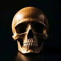 The Skull on the Black Background photo