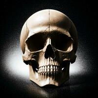 The Skull on the Black Background photo