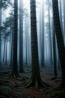 Photo of the Dark Spine Forest Background Wallpaper