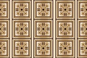 Ethnic Ikat fabric pattern geometric style.African Ikat embroidery Ethnic oriental pattern brown cream background. Abstract,vector,illustration.Texture,clothing,frame,decoration,carpet,motif. vector