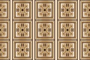 Ethnic Ikat fabric pattern geometric style.African Ikat embroidery Ethnic oriental pattern brown cream background. Abstract,vector,illustration.Texture,clothing,frame,decoration,carpet,motif. vector