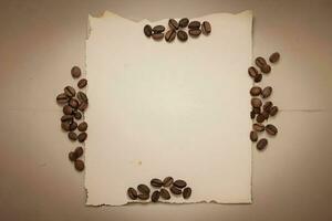 Clásico antecedentes con acuarela café frijoles y hojas café modelo foto