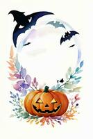 Halloween Watercolor Background photo