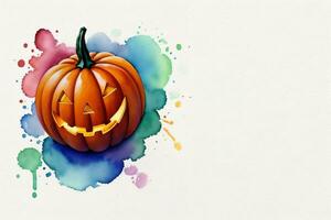 Halloween Watercolor Background photo