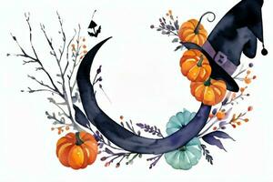 Halloween Watercolor Background photo